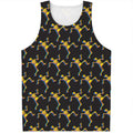 Trippy Dancing Skeleton Pattern Print Men's Tank Top