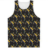 Trippy Dancing Skeleton Pattern Print Men's Tank Top