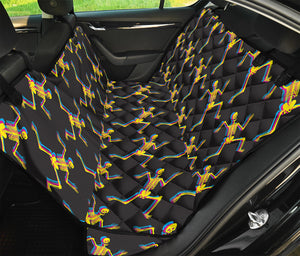 Trippy Dancing Skeleton Pattern Print Pet Car Back Seat Cover