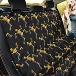 Trippy Dancing Skeleton Pattern Print Pet Car Back Seat Cover