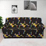 Trippy Dancing Skeleton Pattern Print Sofa Cover