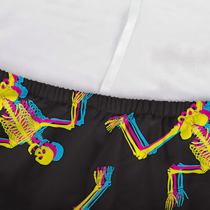 Trippy Dancing Skeleton Pattern Print Sofa Cover