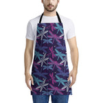 Trippy Dragonfly Pattern Print Apron