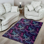 Trippy Dragonfly Pattern Print Area Rug