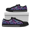 Trippy Dragonfly Pattern Print Black Low Top Shoes