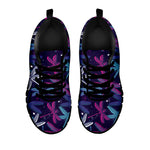 Trippy Dragonfly Pattern Print Black Sneakers