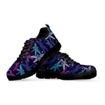 Trippy Dragonfly Pattern Print Black Sneakers