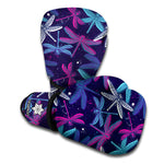 Trippy Dragonfly Pattern Print Boxing Gloves
