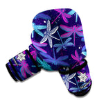 Trippy Dragonfly Pattern Print Boxing Gloves