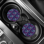 Trippy Dragonfly Pattern Print Car Coasters