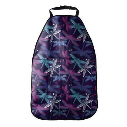 Trippy Dragonfly Pattern Print Car Seat Organizers