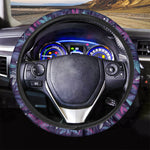 Trippy Dragonfly Pattern Print Car Steering Wheel Cover