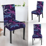 Trippy Dragonfly Pattern Print Dining Chair Slipcover