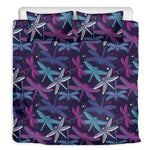 Trippy Dragonfly Pattern Print Duvet Cover Bedding Set