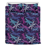 Trippy Dragonfly Pattern Print Duvet Cover Bedding Set
