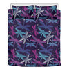 Trippy Dragonfly Pattern Print Duvet Cover Bedding Set
