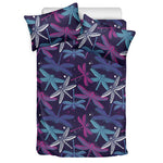 Trippy Dragonfly Pattern Print Duvet Cover Bedding Set