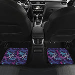 Trippy Dragonfly Pattern Print Front and Back Car Floor Mats
