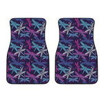 Trippy Dragonfly Pattern Print Front Car Floor Mats