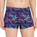Trippy Dragonfly Pattern Print Men's Boxer Briefs