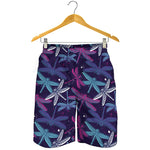 Trippy Dragonfly Pattern Print Men's Shorts