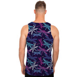 Trippy Dragonfly Pattern Print Men's Tank Top