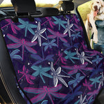Trippy Dragonfly Pattern Print Pet Car Back Seat Cover