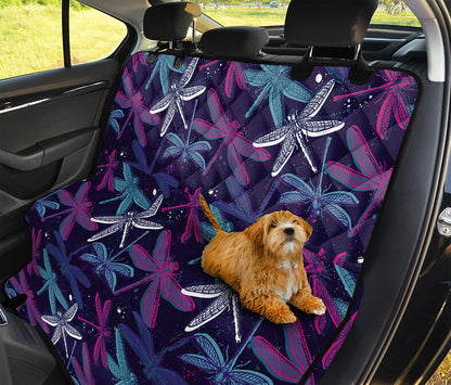 Trippy Dragonfly Pattern Print Pet Car Back Seat Cover