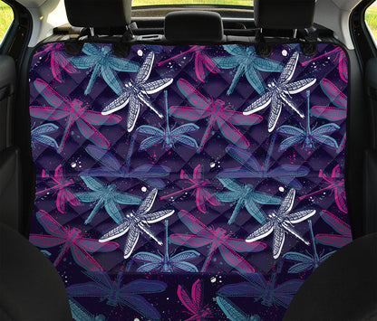 Trippy Dragonfly Pattern Print Pet Car Back Seat Cover