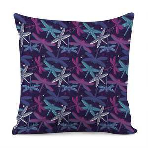 Trippy Dragonfly Pattern Print Pillow Cover