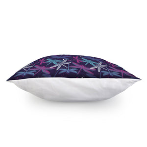 Trippy Dragonfly Pattern Print Pillow Cover