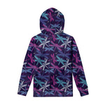 Trippy Dragonfly Pattern Print Pullover Hoodie