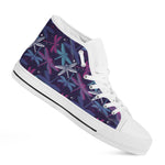 Trippy Dragonfly Pattern Print White High Top Shoes