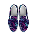 Trippy Dragonfly Pattern Print White Slip On Shoes