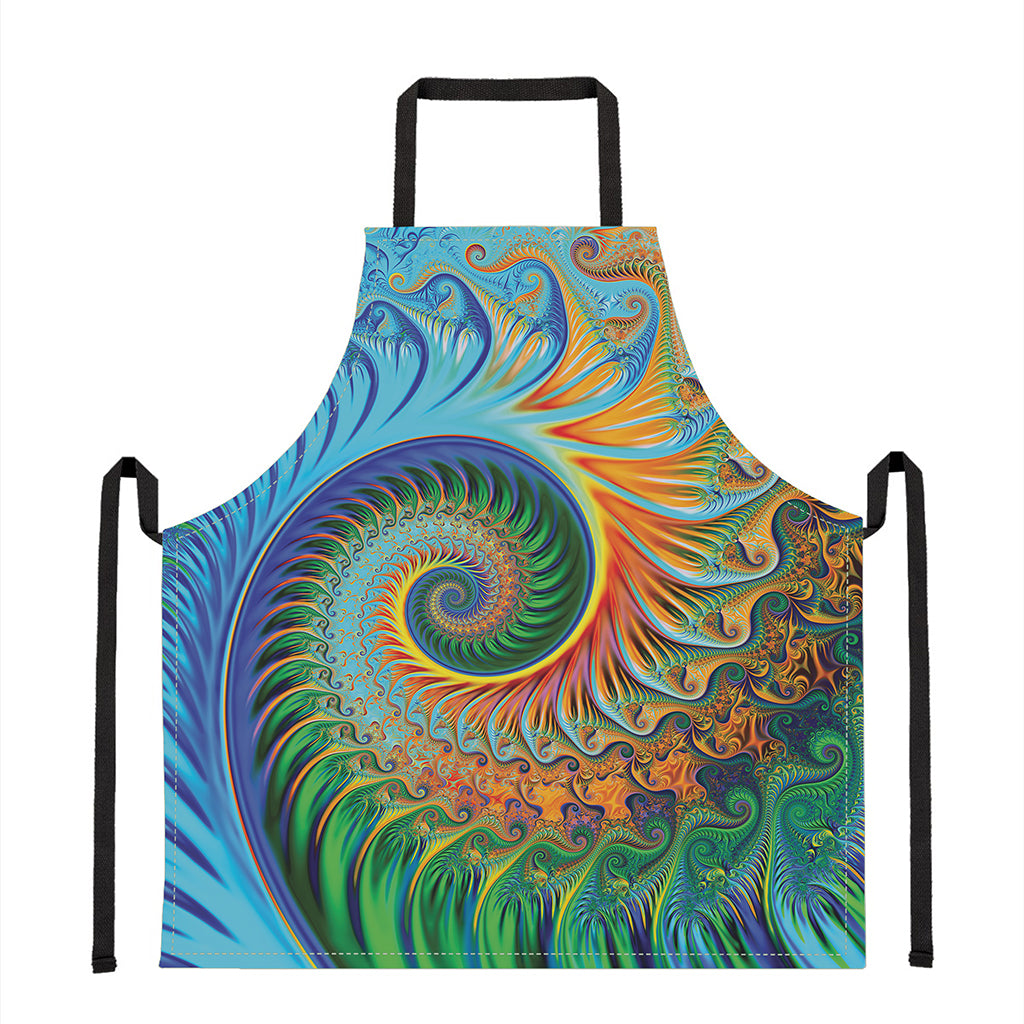 Trippy Fractal Print Apron