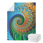 Trippy Fractal Print Blanket