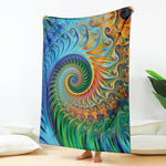 Trippy Fractal Print Blanket