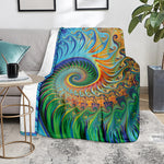 Trippy Fractal Print Blanket