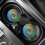 Trippy Fractal Print Car Coasters