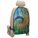 Trippy Fractal Print Car Seat Organizers