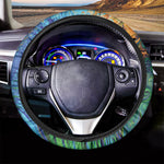 Trippy Fractal Print Car Steering Wheel Cover