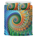 Trippy Fractal Print Duvet Cover Bedding Set