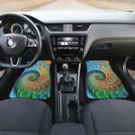 Trippy Fractal Print Front Car Floor Mats