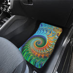 Trippy Fractal Print Front Car Floor Mats
