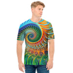 Trippy Fractal Print Men's T-Shirt