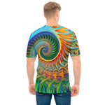 Trippy Fractal Print Men's T-Shirt
