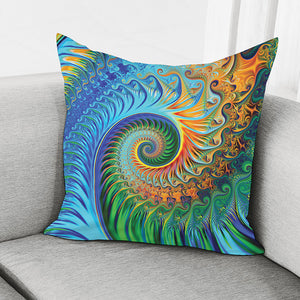 Trippy Fractal Print Pillow Cover