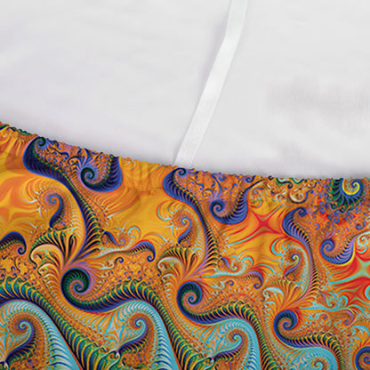 Trippy Fractal Print Sofa Cover