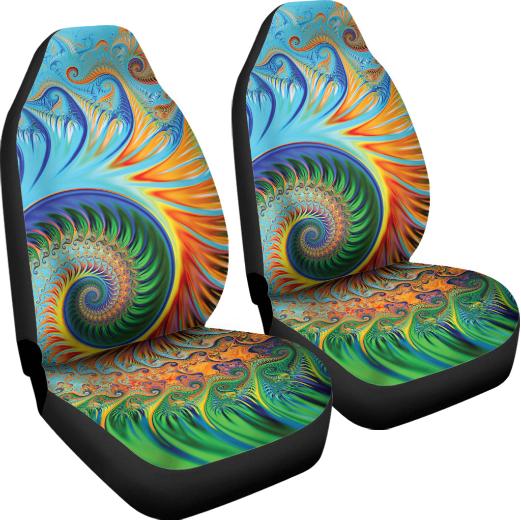 Trippy Fractal Print Universal Fit Car Seat Covers
