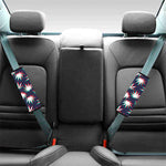 Trippy Hemp Leaves Reggae Pattern Print Car Seat Belt Covers